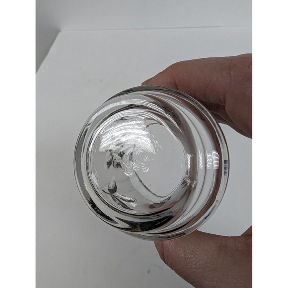 Set of 2 Vintage Libbey Silver Leaf Frosted Glasses 3" by 2 1/4" - Picture 5 of 6